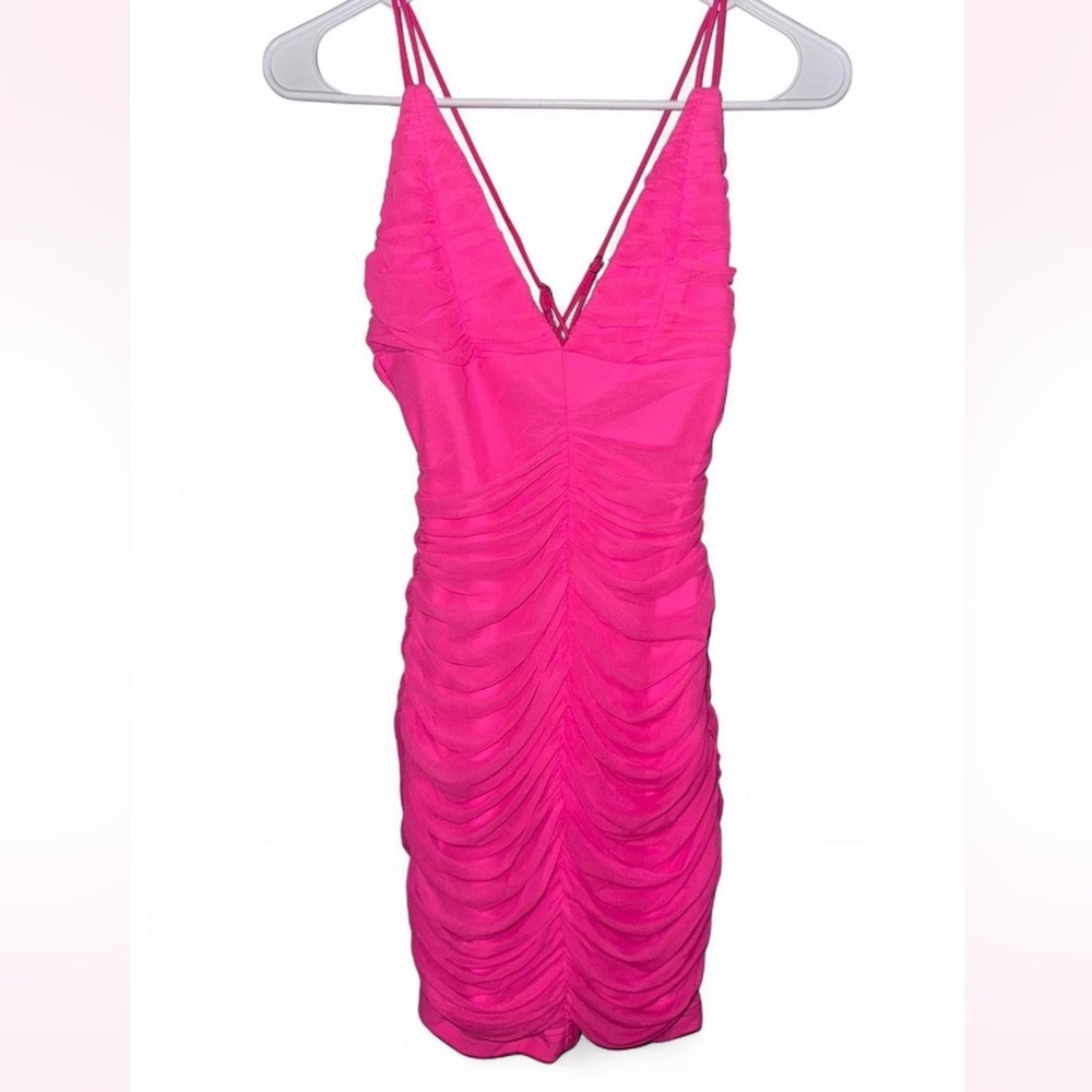 Angel Biba Vibrant Pink Mini Dress